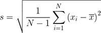 Standard Deviation of the Sample Formula