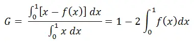 Gini Coefficient Integral Formula