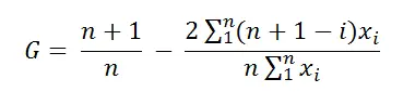 Gini Coefficient Formula